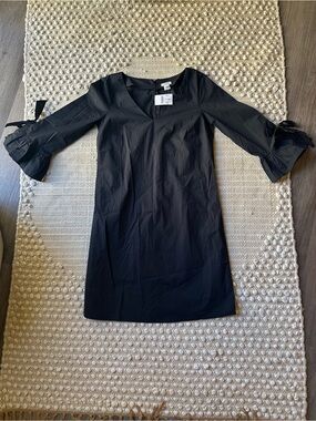 Jcrew Factory Black Long-sleeve Dress Size 0